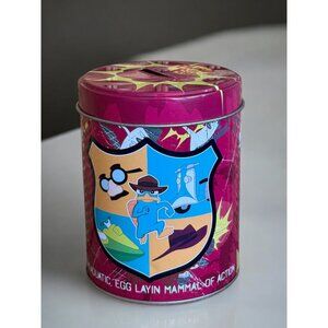 Disney 90s Phineas & Ferb Perry The Platypus Tin Metal Coin Bank